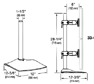 DS100 Quad Desk Stand 