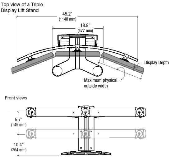 LX Triple Display Lift Stand 