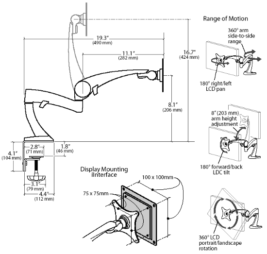 Neo-Flex LCD Arm 