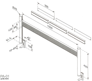 Sagitta PA-01 Triple LCD Monitor Arms - Post Type 